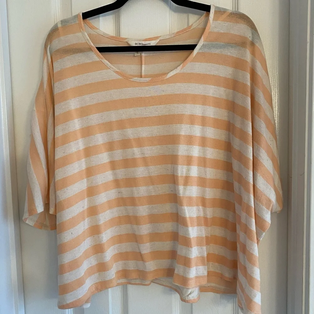 BCBGeneration Striped Top, Small - Picture 1 of 6